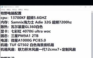 深入了解电脑内存配置（掌握内存配置对电脑性能的影响及优化方法）