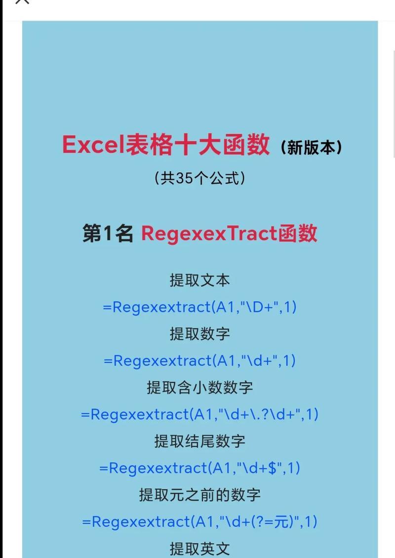 Excel表格公式大全及使用技巧（学习Excel表格公式，轻松应对数据处理）-第2张图片-星耀数码